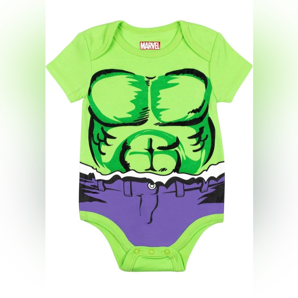 Marvel Avengers Baby Bodysuit 5 Pack 6-9M Iron Man Spider-Man Hulk - Picture 2 of 7